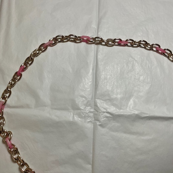 Kate Spade Chain Link Belt - Gold/Pink - NWT - Picture 7 of 15